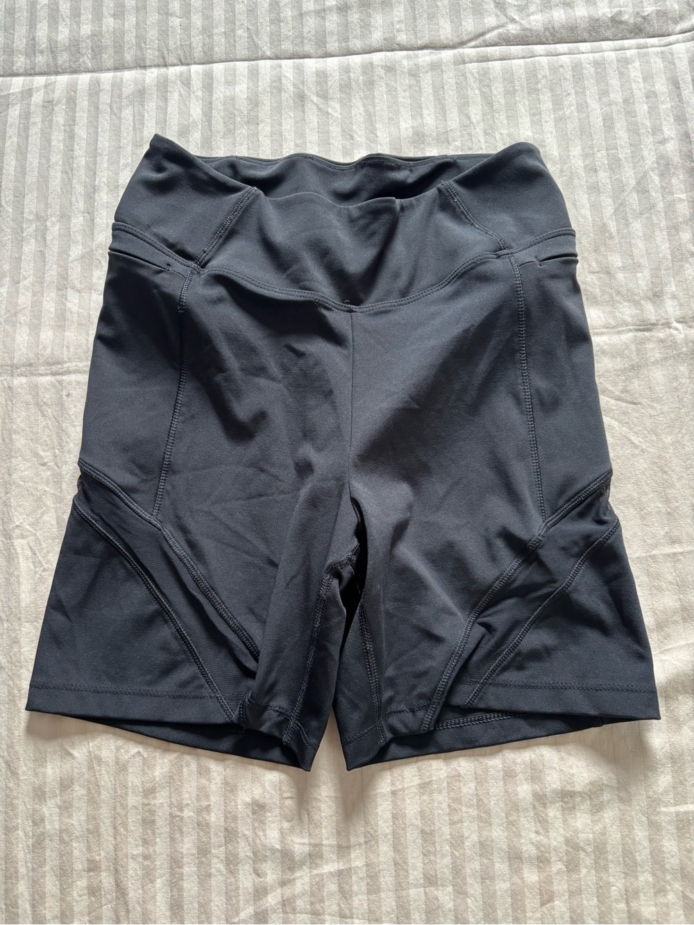 Pink Active Women Shorts Size M Black Bike Mesh Pocket High Rise Athletic Yoga
